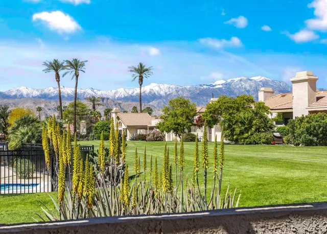 a view of a patio with table and chairs and potted plants