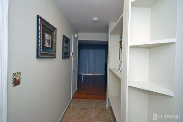 a view of hallway with stairs
