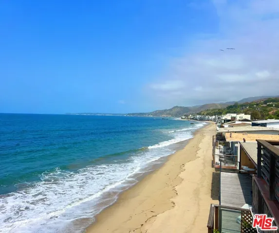 a view of beach and ocean