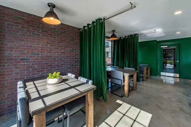 a outdoor space with lots of furniture and a couch