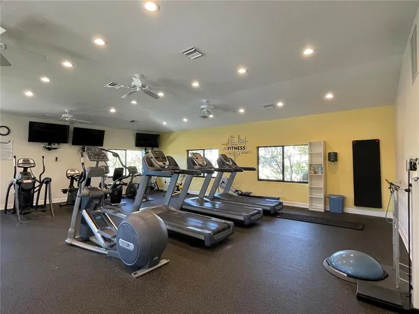 a view of a pathway with a park