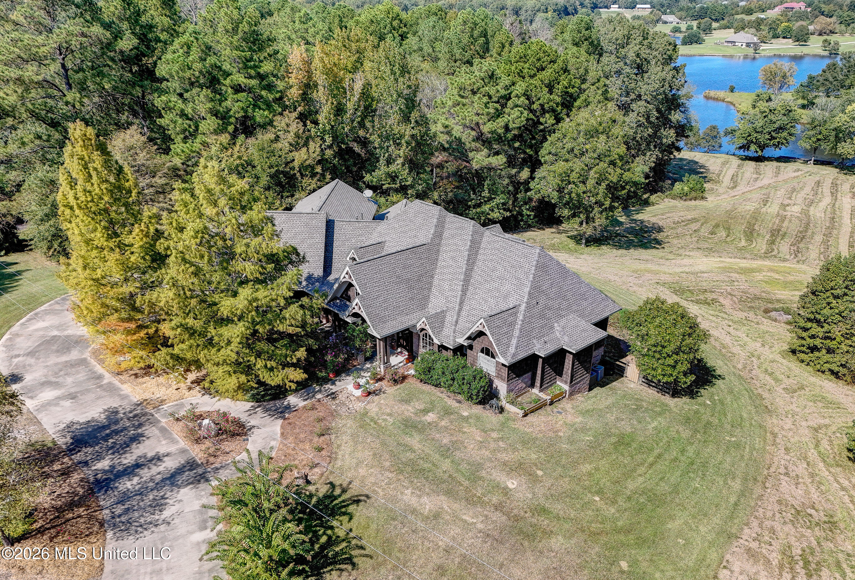 626 Cedar Hill Road Flora, MS 39071 - Photo 27 of 51 Aerial Front Three-Quarter View