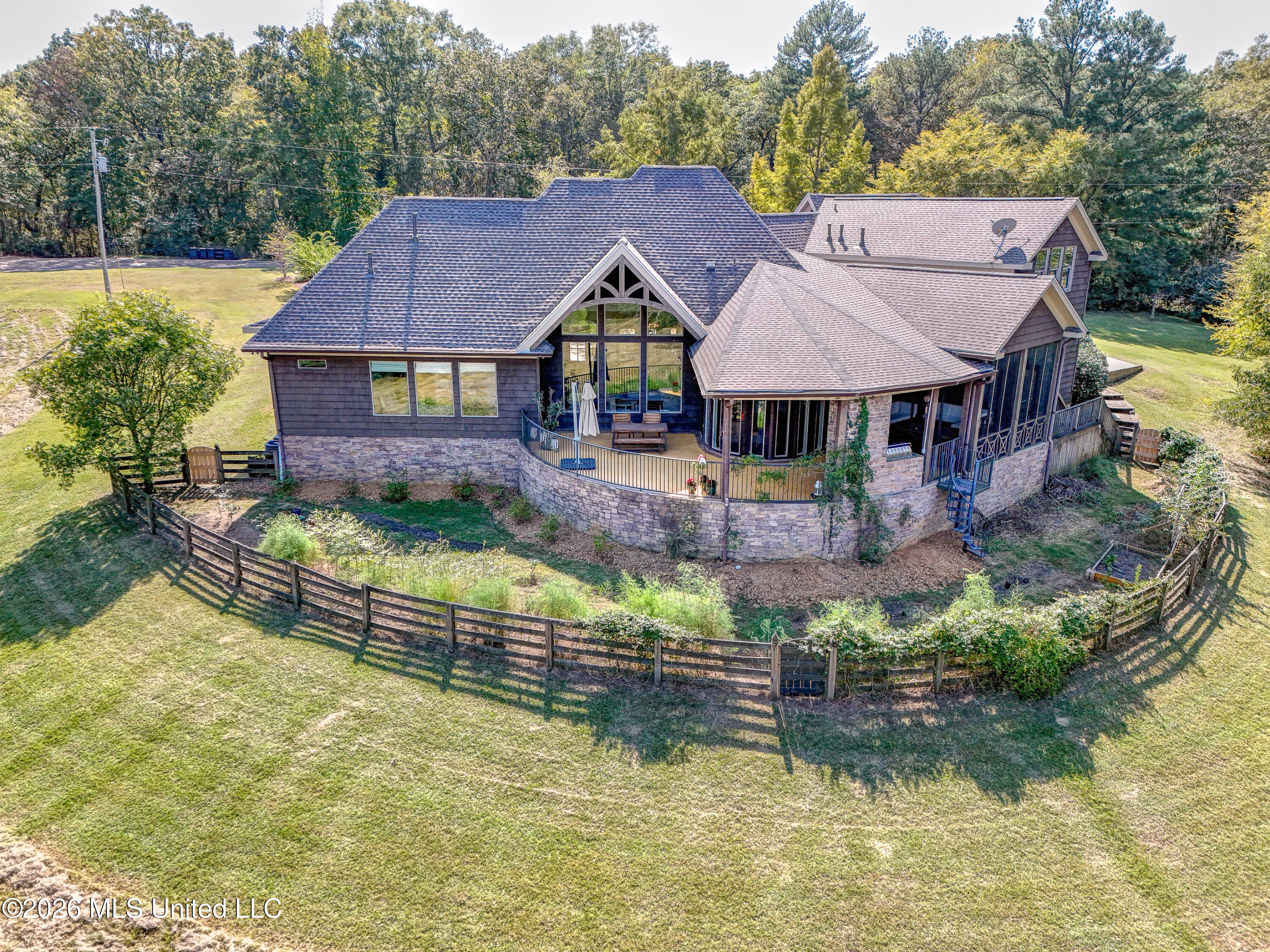626 Cedar Hill Road Flora, MS 39071 - Photo 30 of 51 Aerial Lakeside View 1