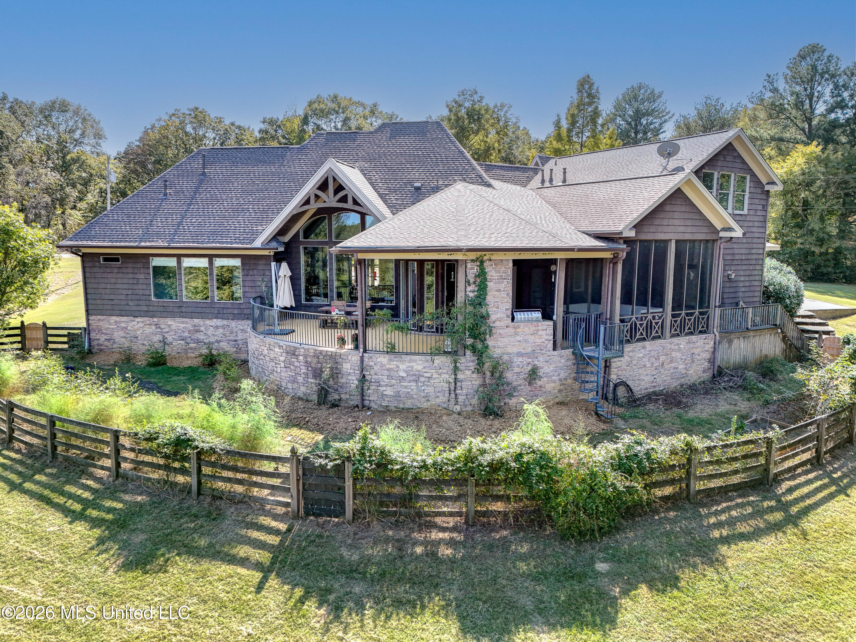 626 Cedar Hill Road Flora, MS 39071 - Photo 31 of 51 Aerial Lakeside View 2