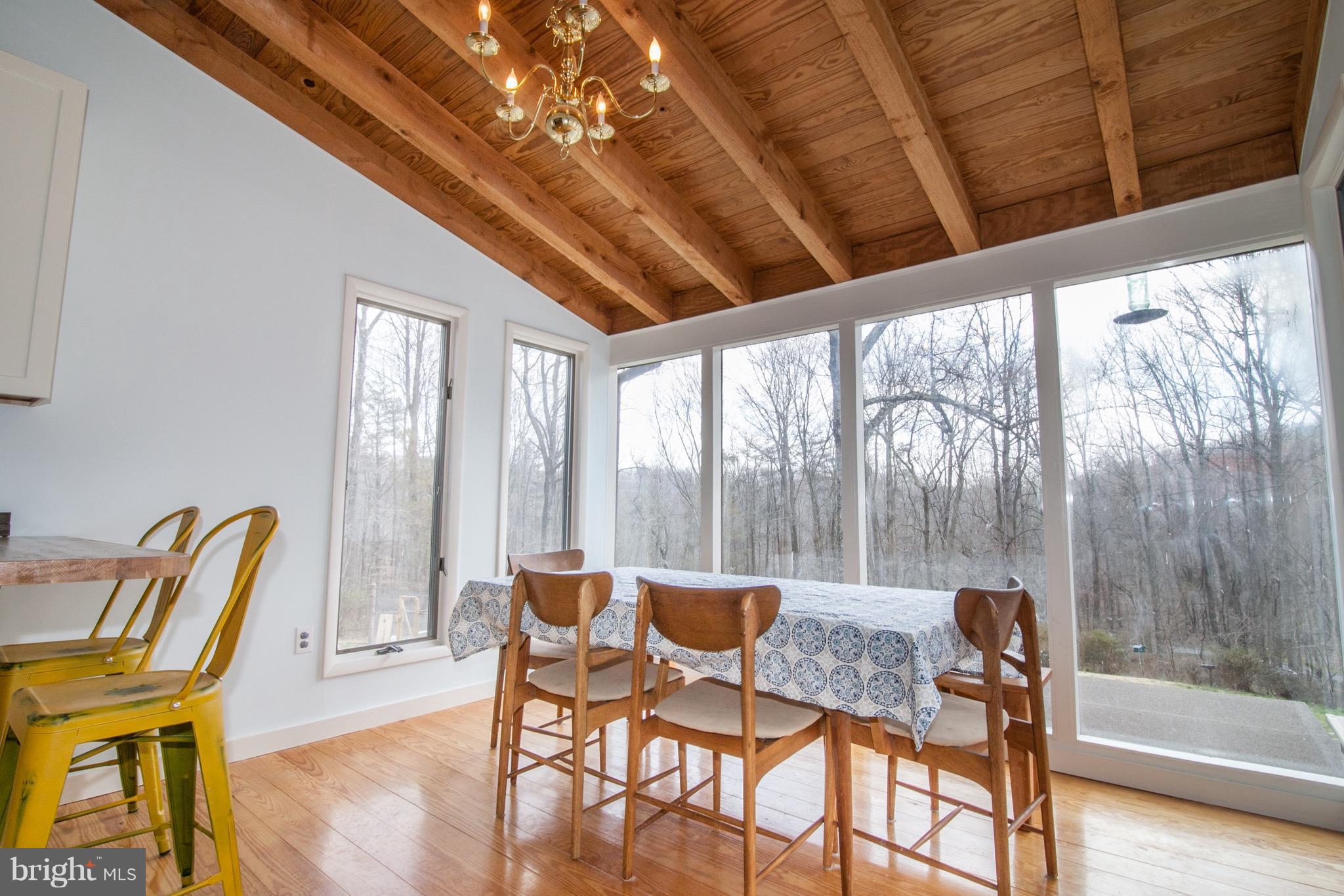 3046 Rocks Road Jarrettsville, MD 21084 - Photo 6 of 26 Wood beams and ceiling surrounded with windows