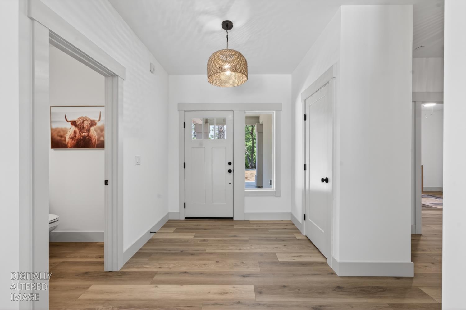 280 Jan Road Grass Valley, CA 95945 - Photo 4 of 66 a view of a hallway with wooden floor and workspace