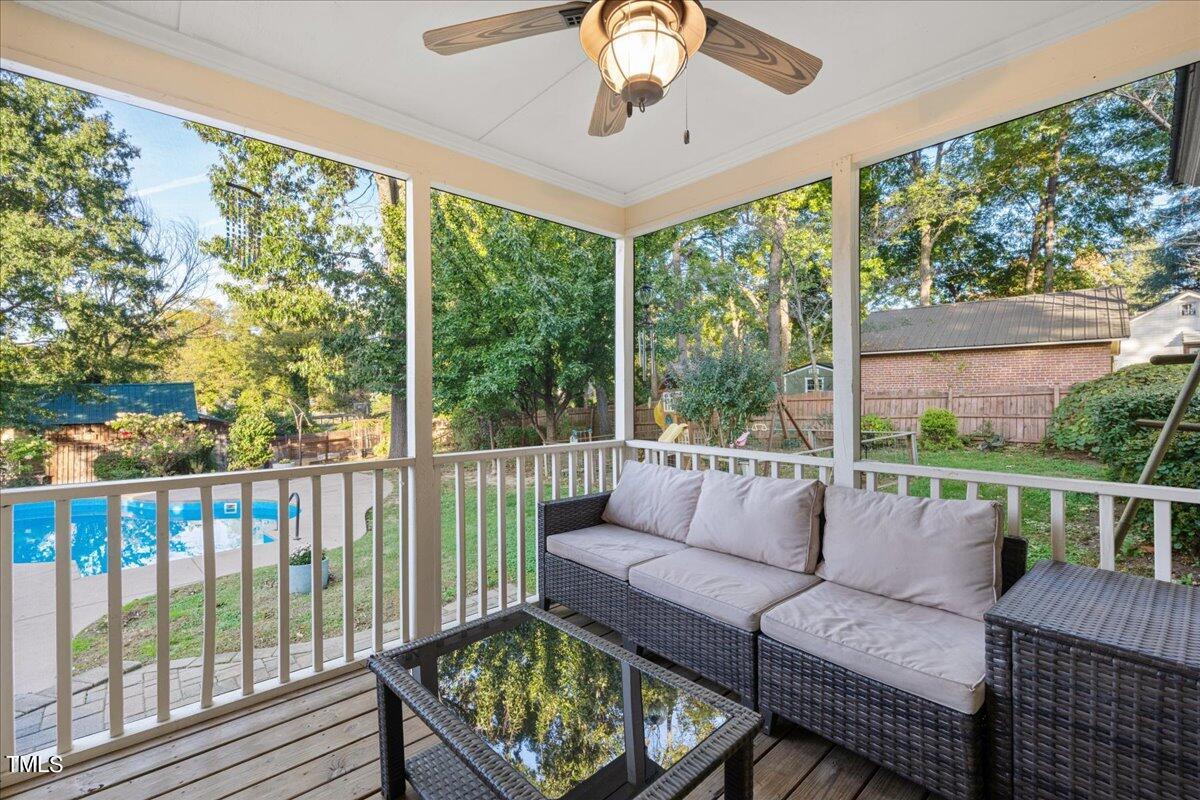 26 Oak Street Roxboro, NC 27573 - Photo 36 of 56 a balcony with furniture and outdoor view