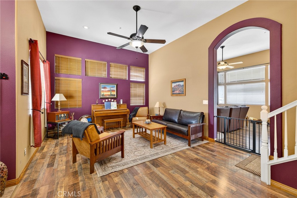 807 Lomond Drive Riverside, CA 92508 - Photo 6 of 47 Formal living room with high ceilings, ceiling fan with lights.