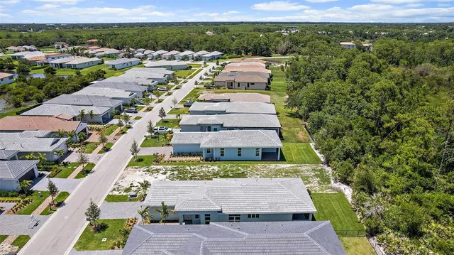 an aerial view of multiple house