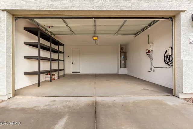 a view of a garage