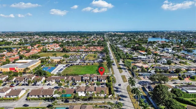 an aerial view of a city