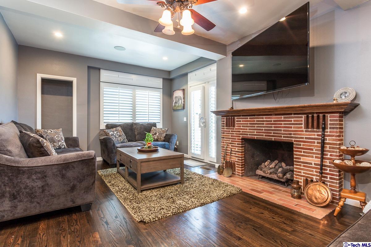 2017 Midwick Drive Altadena, CA 91001 - Photo 18 of 61 a living room with furniture and a fireplace