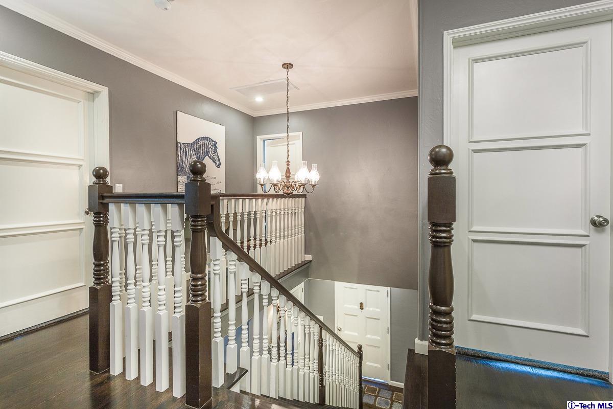 2017 Midwick Drive Altadena, CA 91001 - Photo 21 of 61 a view of a hallway with wooden floor and staircase