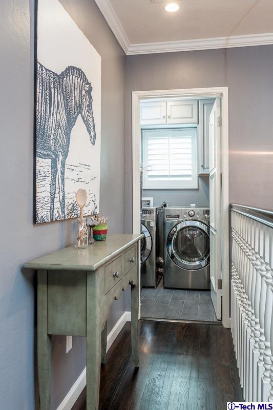 2017 Midwick Drive Altadena, CA 91001 - Photo 33 of 61 a utility room with wooden floor washer and dryer