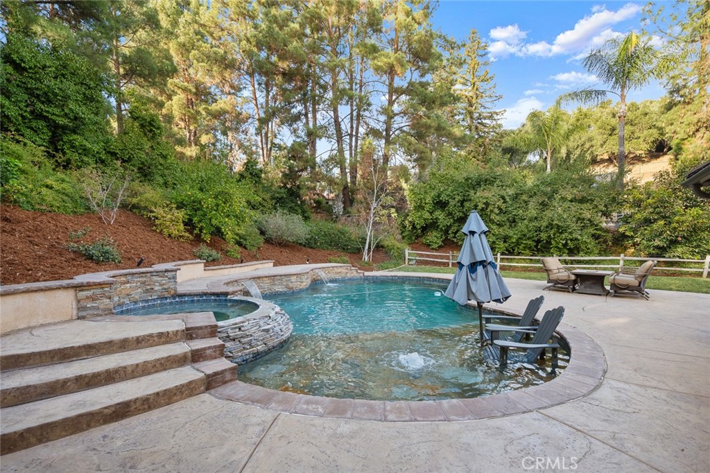 1624 Alessandro Road Redlands, CA 92373 - Photo 40 of 58 a view of a swimming pool with a sitting area
