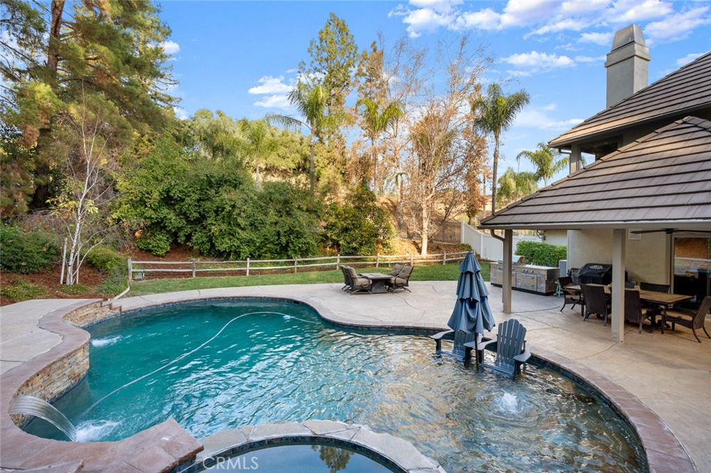 1624 Alessandro Road Redlands, CA 92373 - Photo 47 of 58 a view of a swimming pool with a patio and a yard