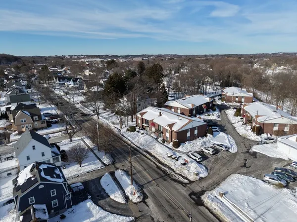 an aerial view of a city