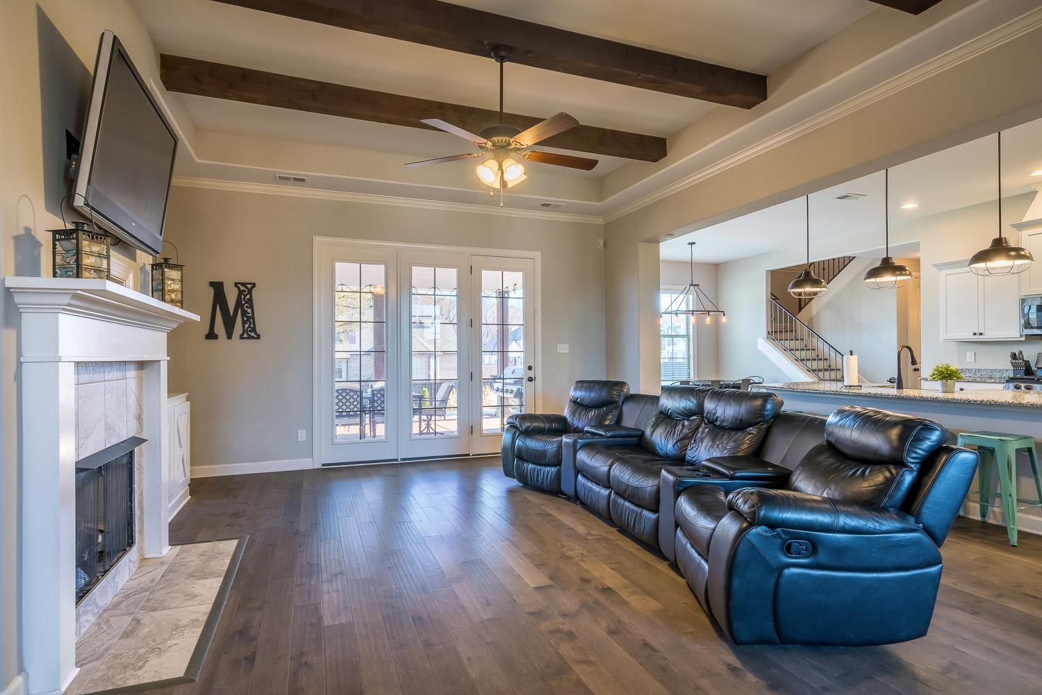 1280 Mountain Side Drive Collierville, TN 38017 - Photo 5 of 25 a living room with fireplace furniture and a flat screen tv