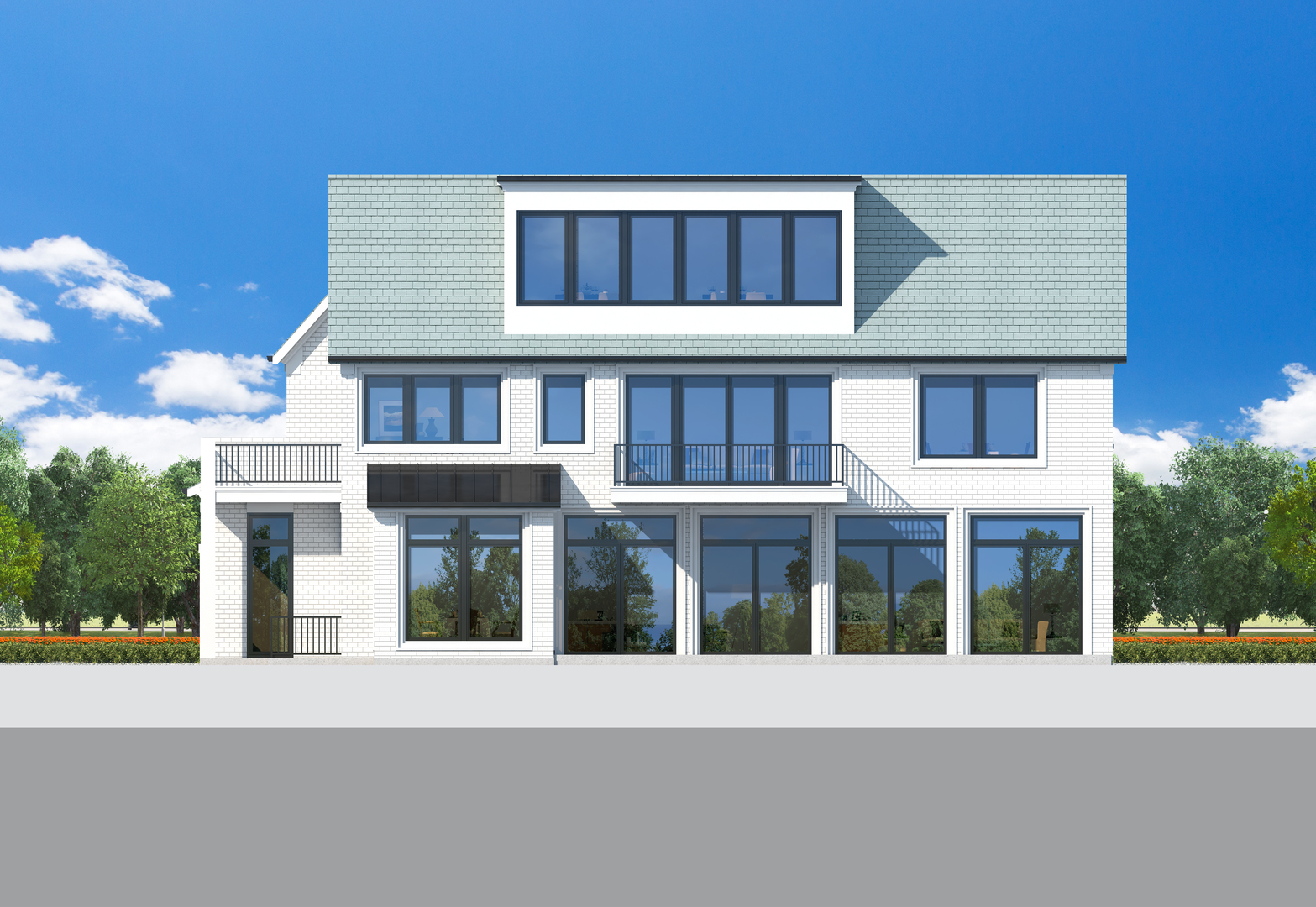 455 Sheridan Road Kenilworth, IL 60043 - Photo 2 of 18 a view of a brick building next to a yard