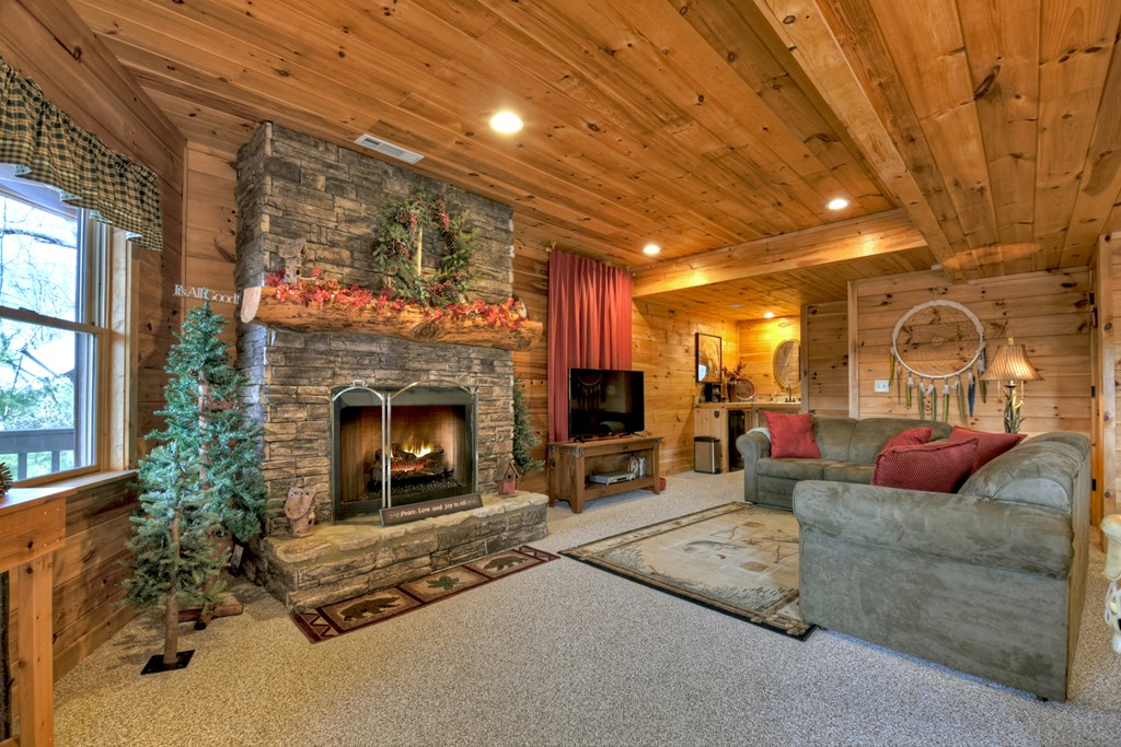 420 Deer Crest Heights Blue Ridge, GA 30513 - Photo 35 of 58 Basement living room
