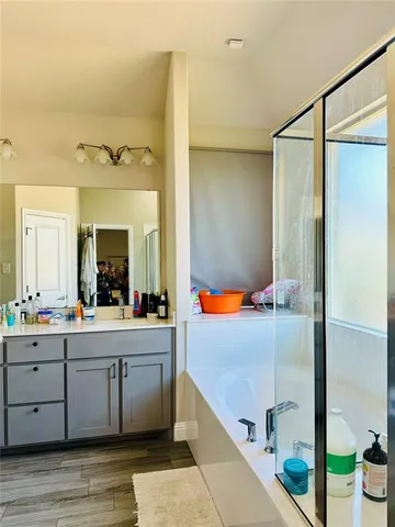 a room with lots of counter space and a sink