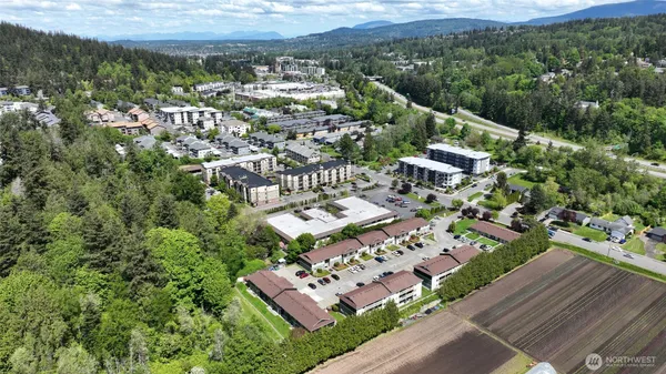 a view of a city with tall buildings