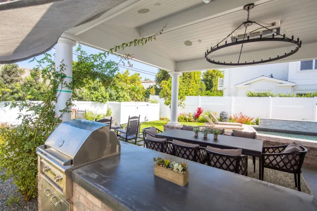 a outdoor space with furniture