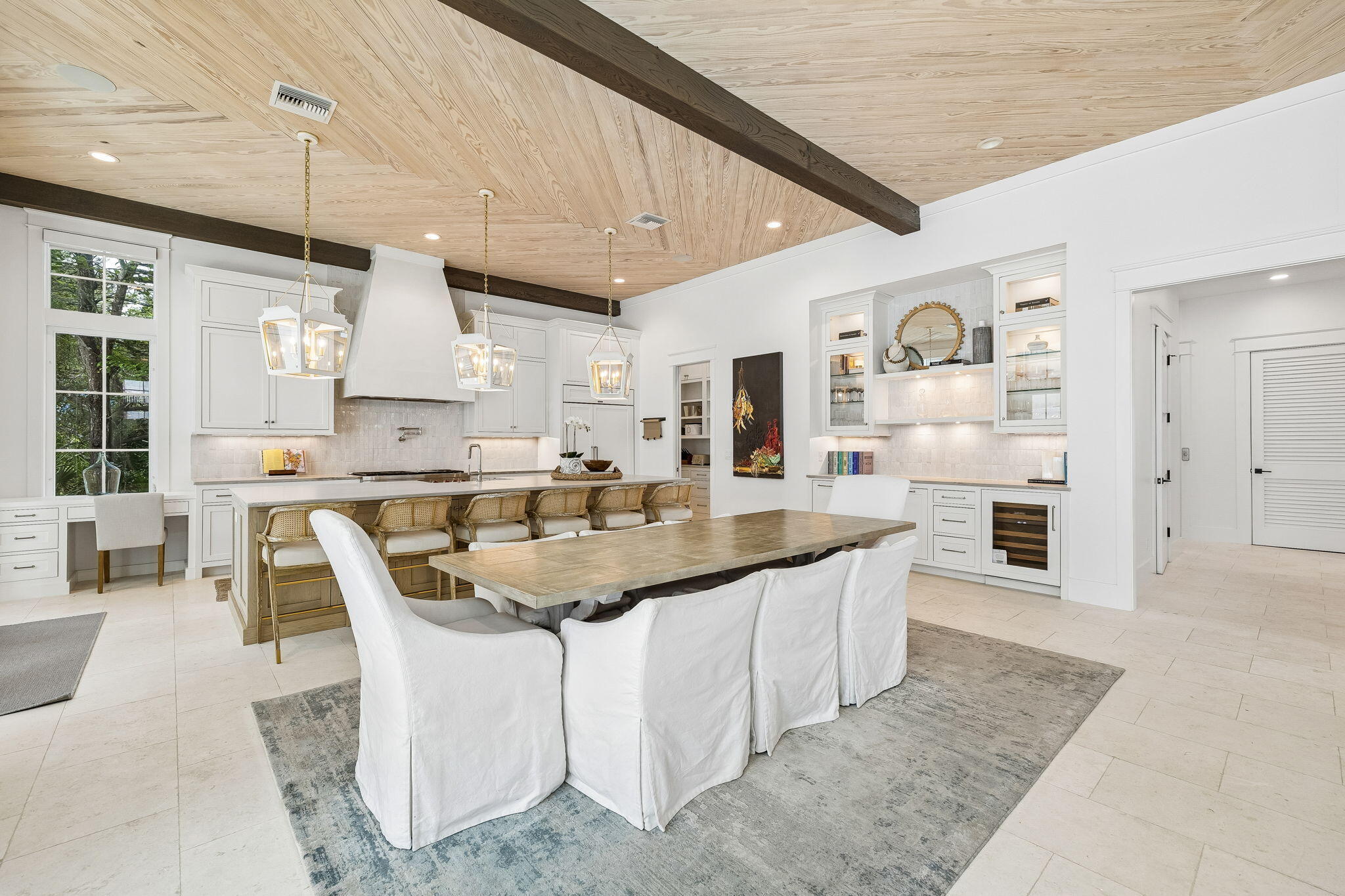 65 A St Inlet Beach Inlet Beach, FL 32461 - Photo 30 of 77 a large kitchen with kitchen island a sink table and chairs