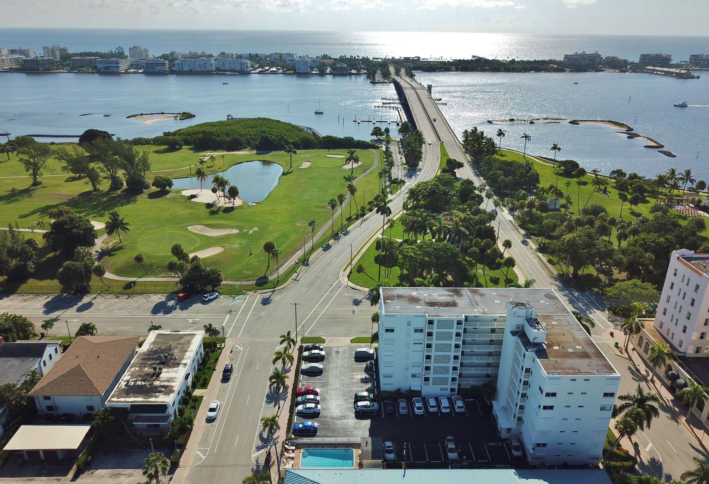 1 North Golfview Road, Unit 601 Lake Worth Beach, FL 33460 - Photo 28 of 51 an aerial view of a house with a lake view