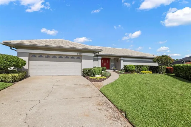 a view of a backyard