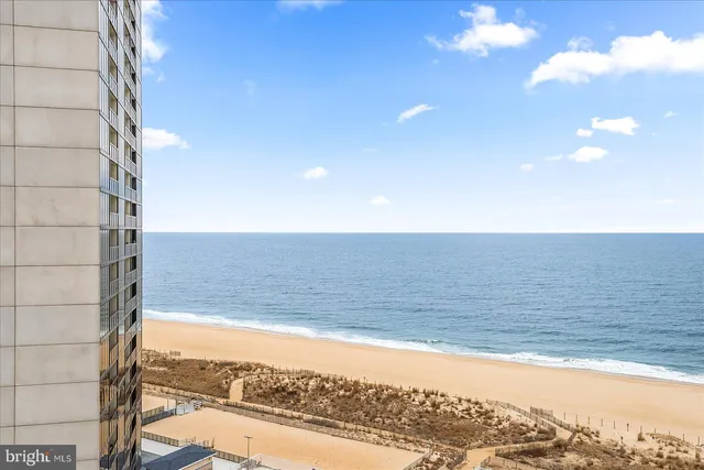 a view of balcony with ocean view