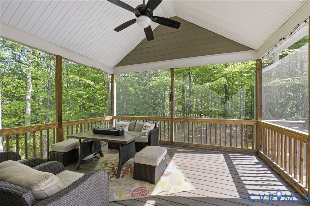 8825 First Branch Lane Chesterfield, VA 23838 - Photo 33 of 49 a balcony with furniture and a garden
