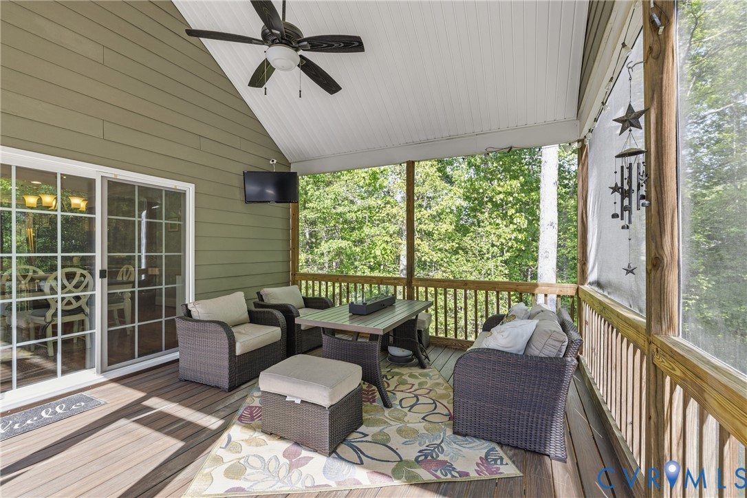 8825 First Branch Lane Chesterfield, VA 23838 - Photo 34 of 49 a balcony with furniture and a potted plant