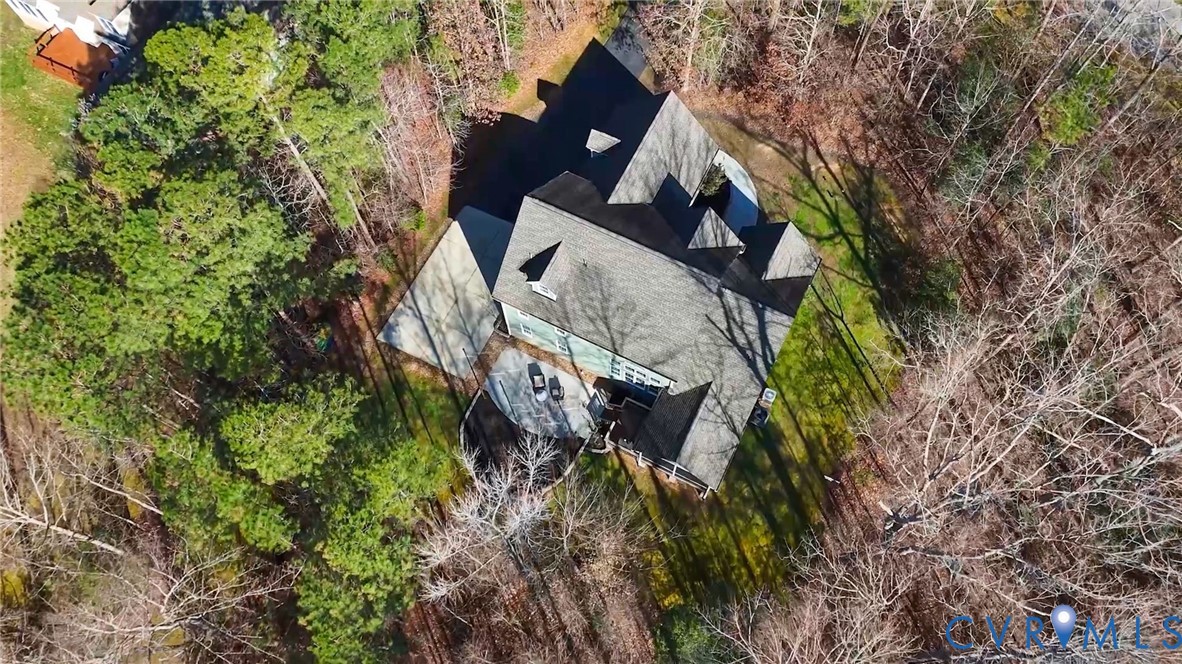 8825 First Branch Lane Chesterfield, VA 23838 - Photo 40 of 49 an aerial view of a house with a yard and garden