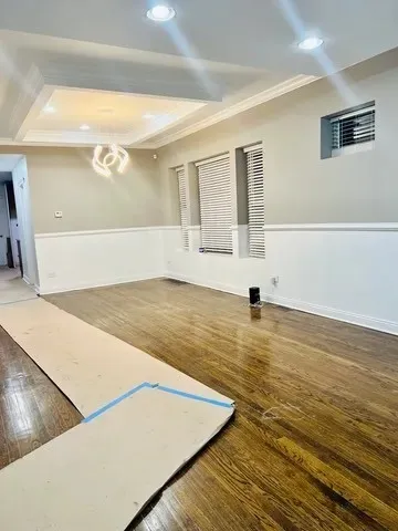 a view of an ocean & kitchen