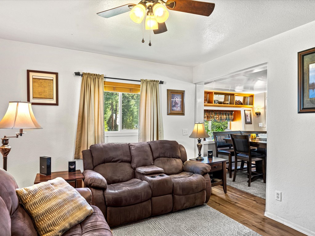 497 Micki Road Cascade, ID 83611 - Photo 3 of 21 Pellet Stove and Recently Installed LVP Flooring