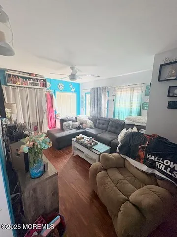 a living room with furniture and a couch