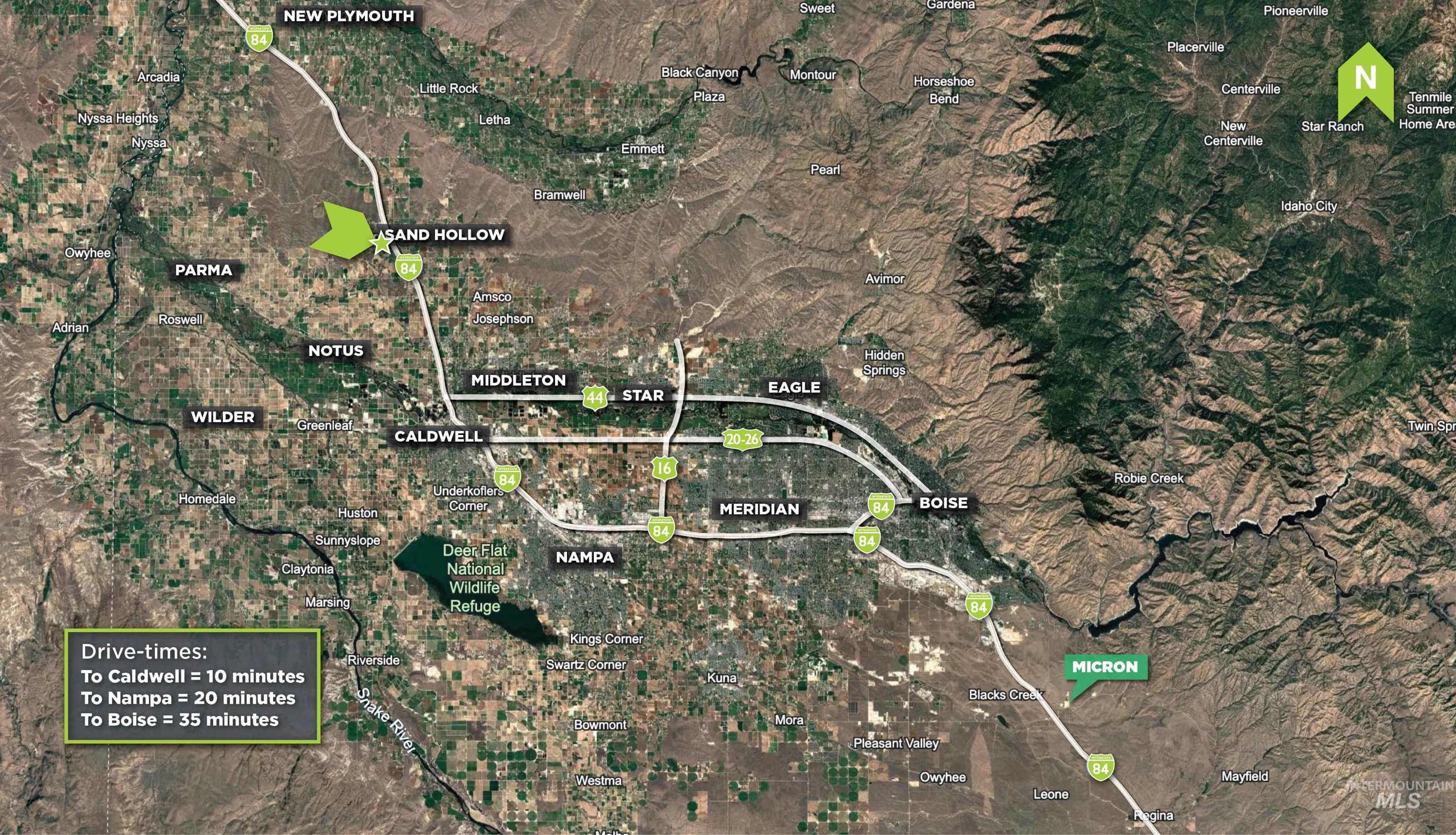 415 Market Road Caldwell, ID 83607 - Photo 4 of 4 Aerial overview of property's location
