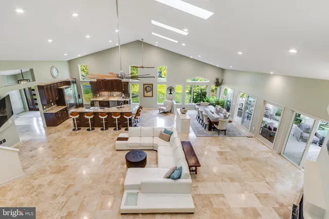 a view of a hallway with washer and dryer