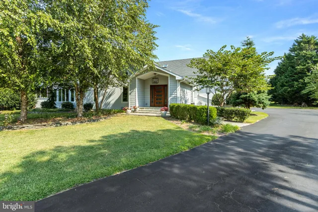 a living room with furniture and a ceiling fan