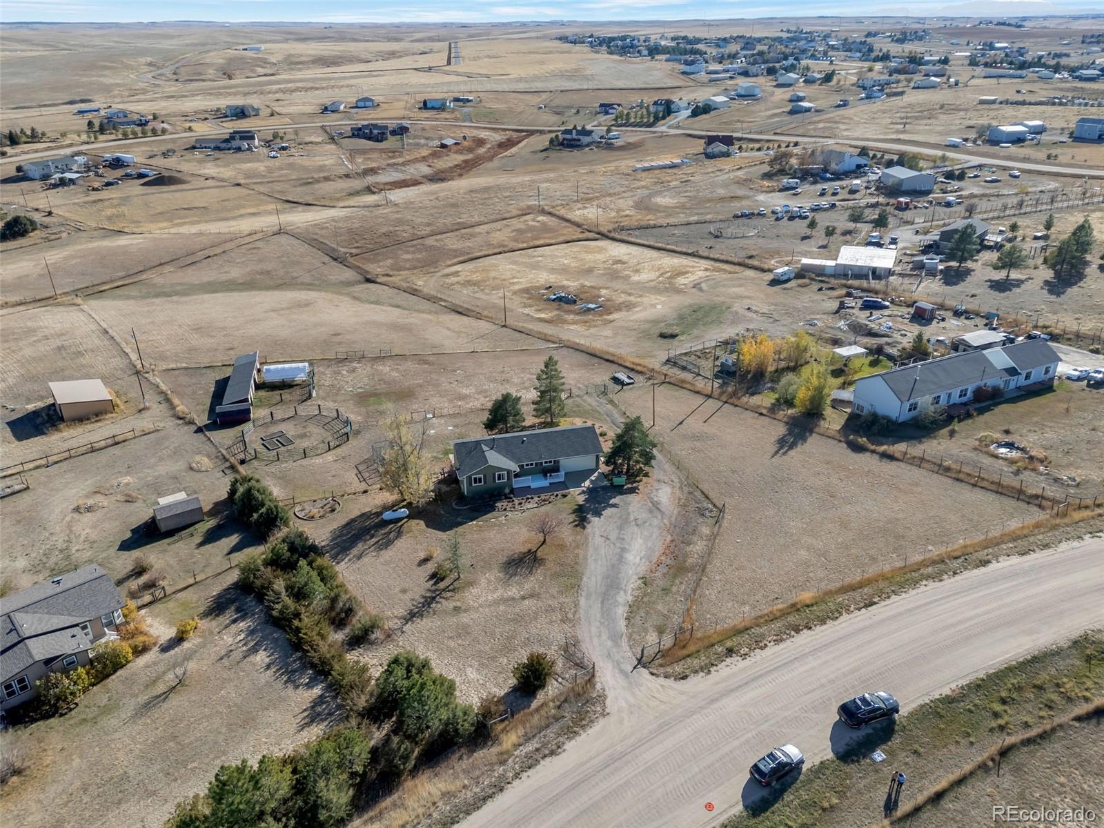 8678 Lariat Loop Elizabeth, CO 80107 - Photo 43 of 50 an aerial view of residential houses with outdoor space