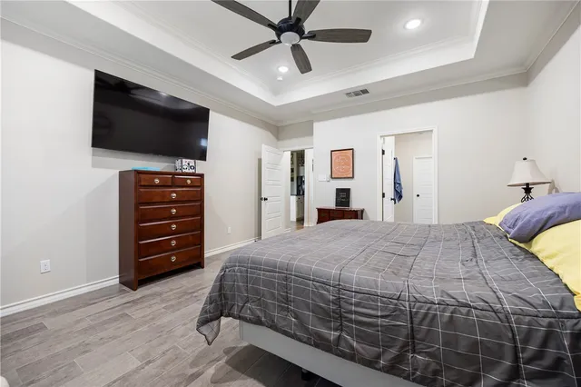 a view of a closet with storage