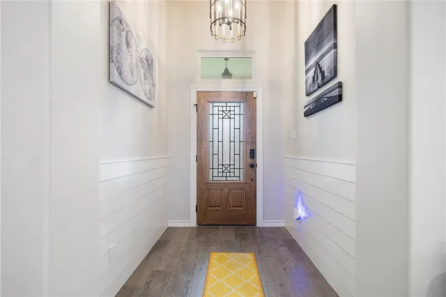 a view of front door of house