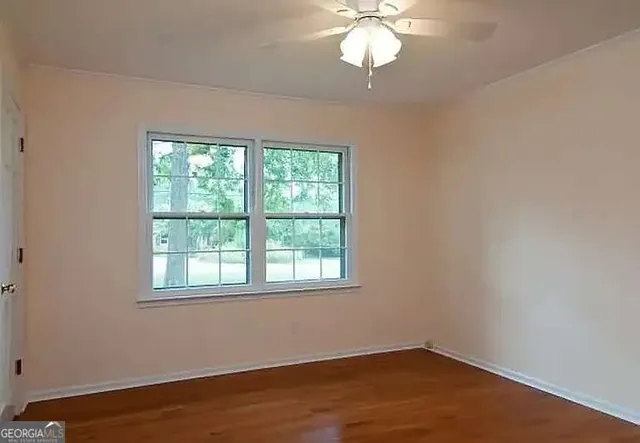 an empty room with a window