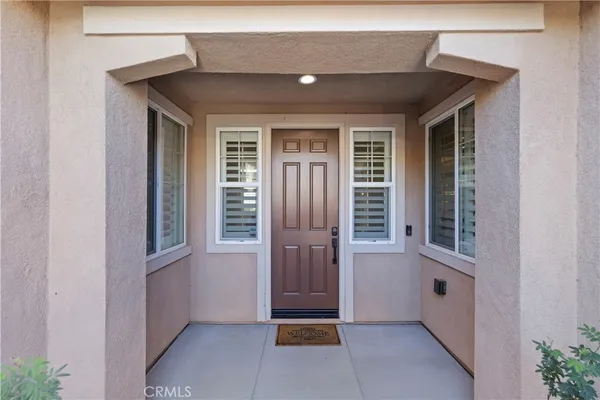 a view of front door of house
