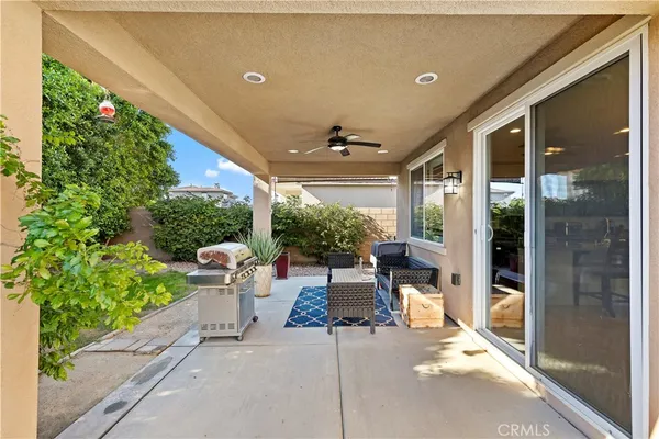 a outdoor space with furniture
