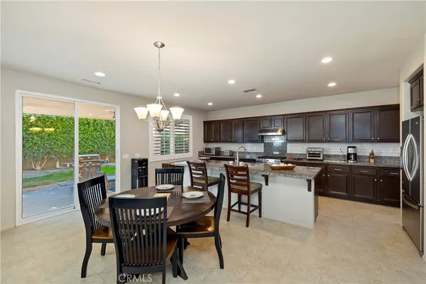 a view of a dining room and livingroom view