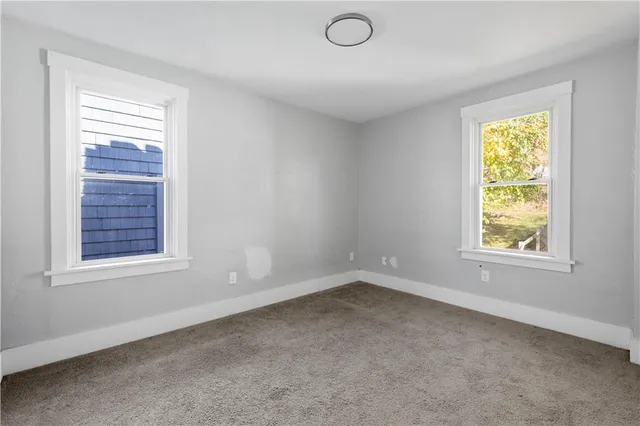 an empty room with a window