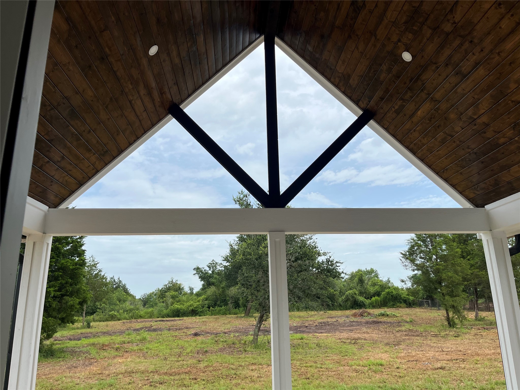 8900 Kulow Road Sealy, TX 77474 - Photo 19 of 28 Back Porch w/ stained Cedar Ceiling