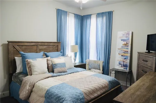 an empty room with a window